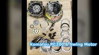 PC200-6 PC220-6 6D102 ชิ้นส่วนรถขุดสวิงมอเตอร์ Assy 706-75-01170