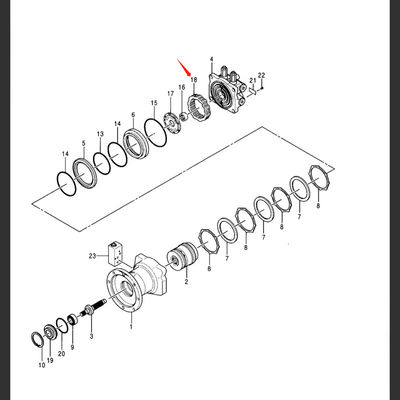 0668605 AP5S67 เครื่องขุดอะไหล่ไฮดรอลิก ตามความต้องการ EX120-5 สปริงมอเตอร์สลิว